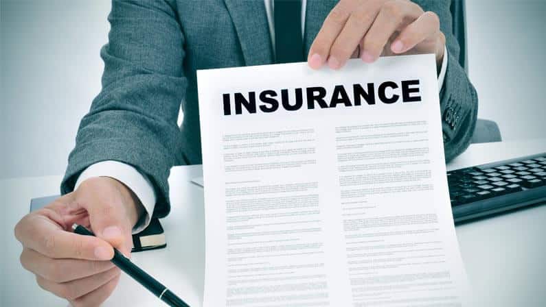 businessman with insurance contract