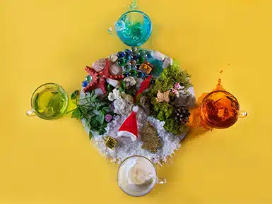 Seasonal food table decoration