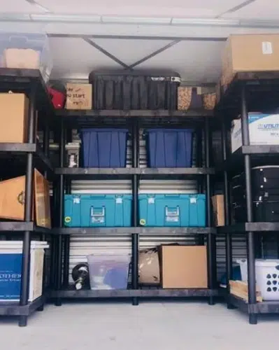 Shelved self storage unit