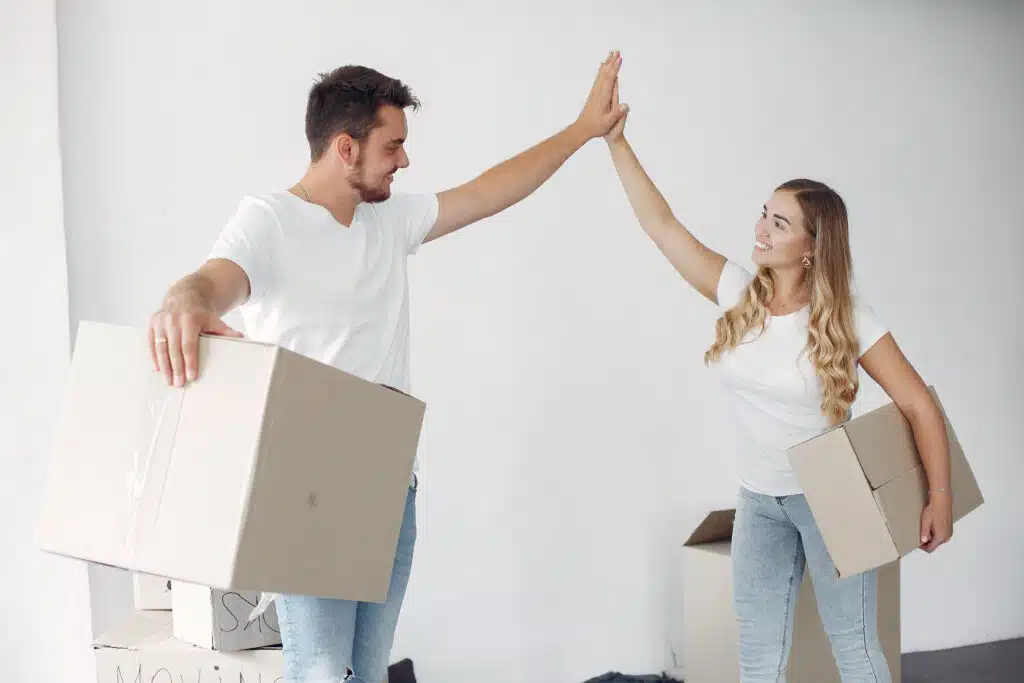 Couple getting ready to move