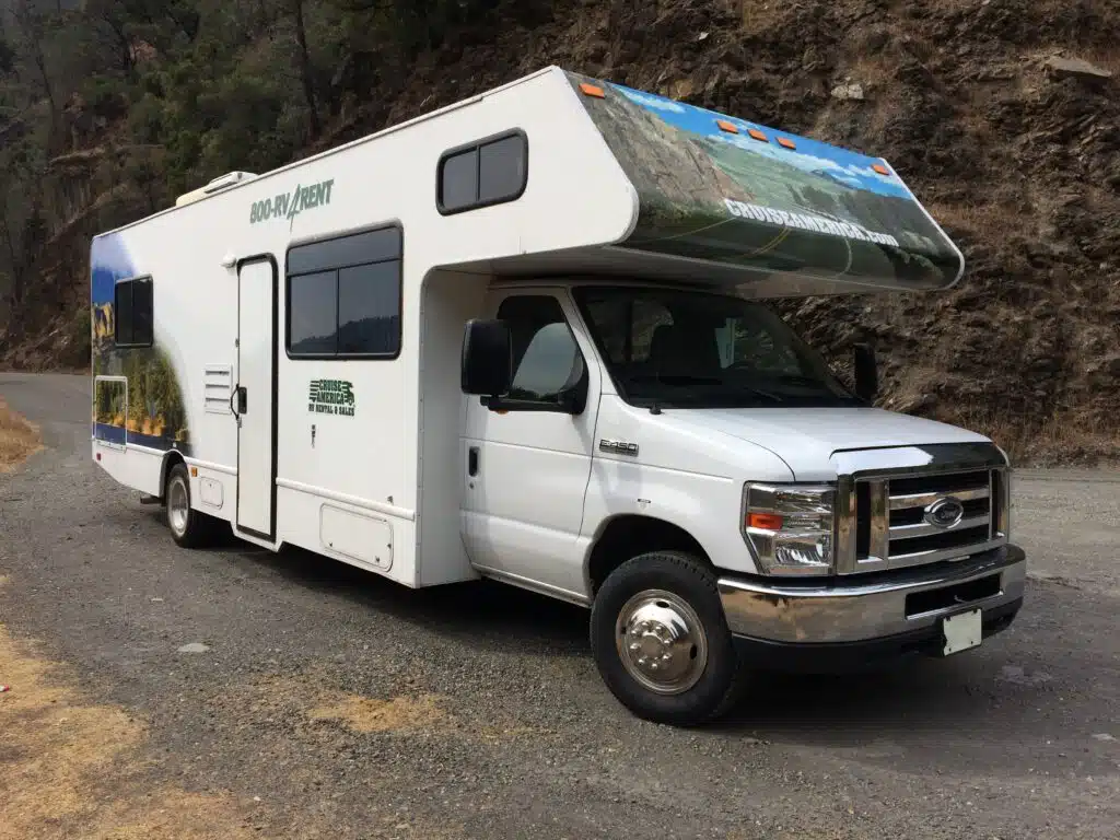 a white rv