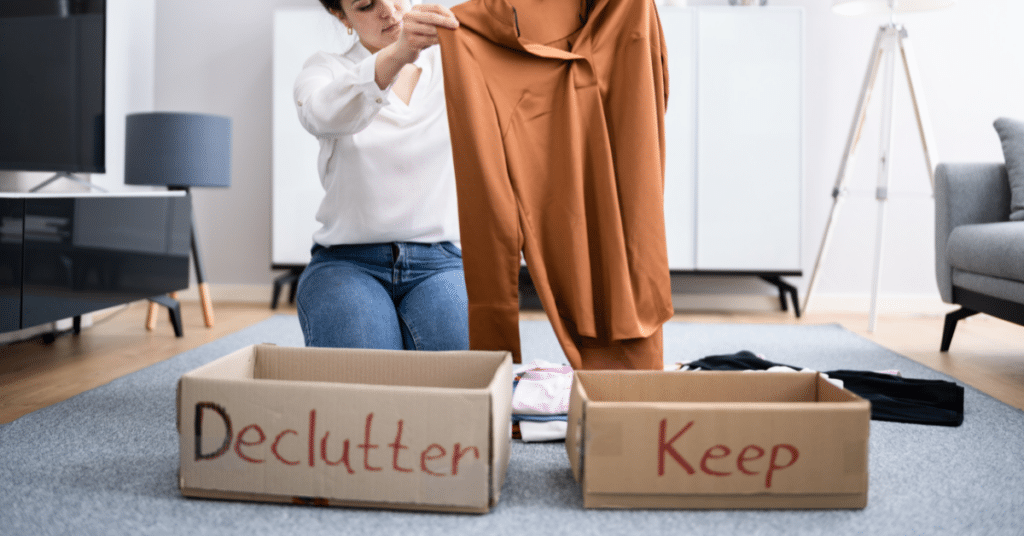 decluttering home