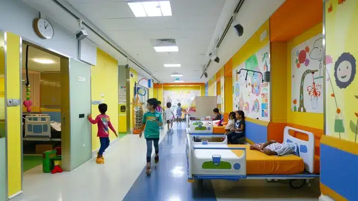 children ward in hospital