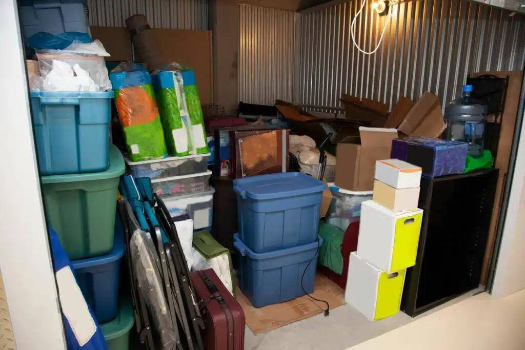 moving clutter to storage unit